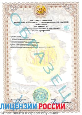 Образец сертификата соответствия (приложение) Канск Сертификат ISO 14001